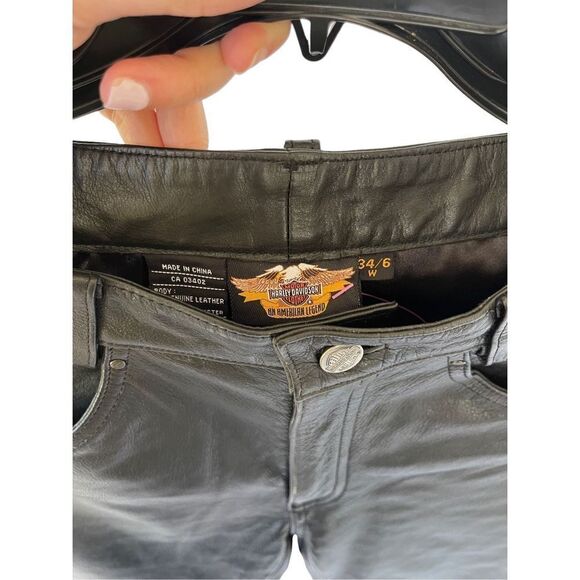 Harley Davidson Womens Riding Suit Leather Motorcycle Jacket & Pants Set Medium - Picture 15 of 16